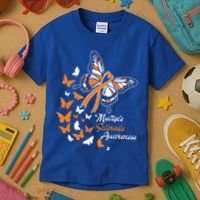 Multiple Sclerosis Awareness Butterflies Gift Cute Gift Funny Gift Kids T-Shirt thumb 3