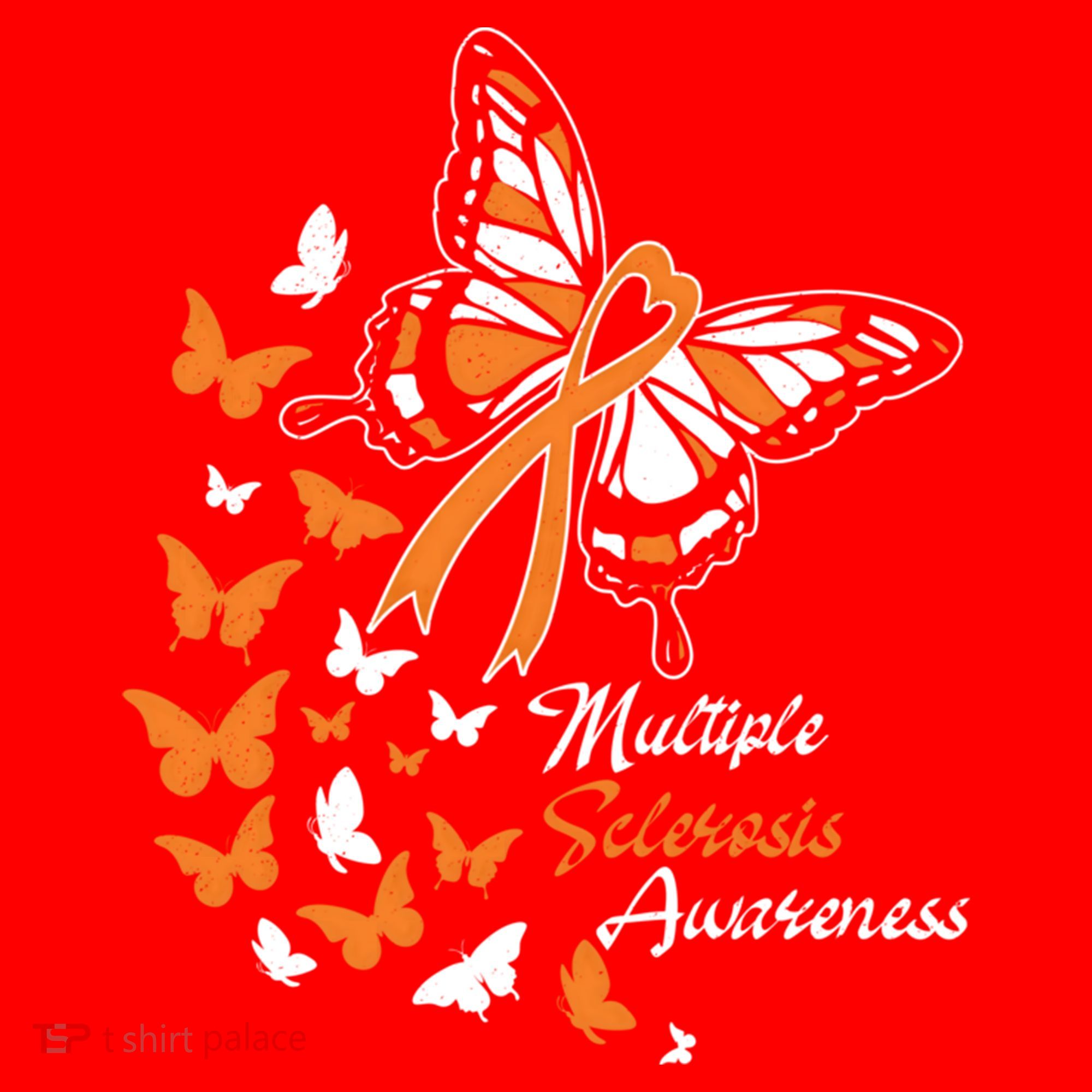 Multiple Sclerosis Awareness Butterflies Gift Cute Gift Funny Gift Santa Hat