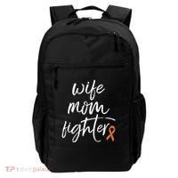 Multiple Sclerosis Awareness Orange Ribbon Wife Mom Fighter Meaningful Gift Backpack thumb 0