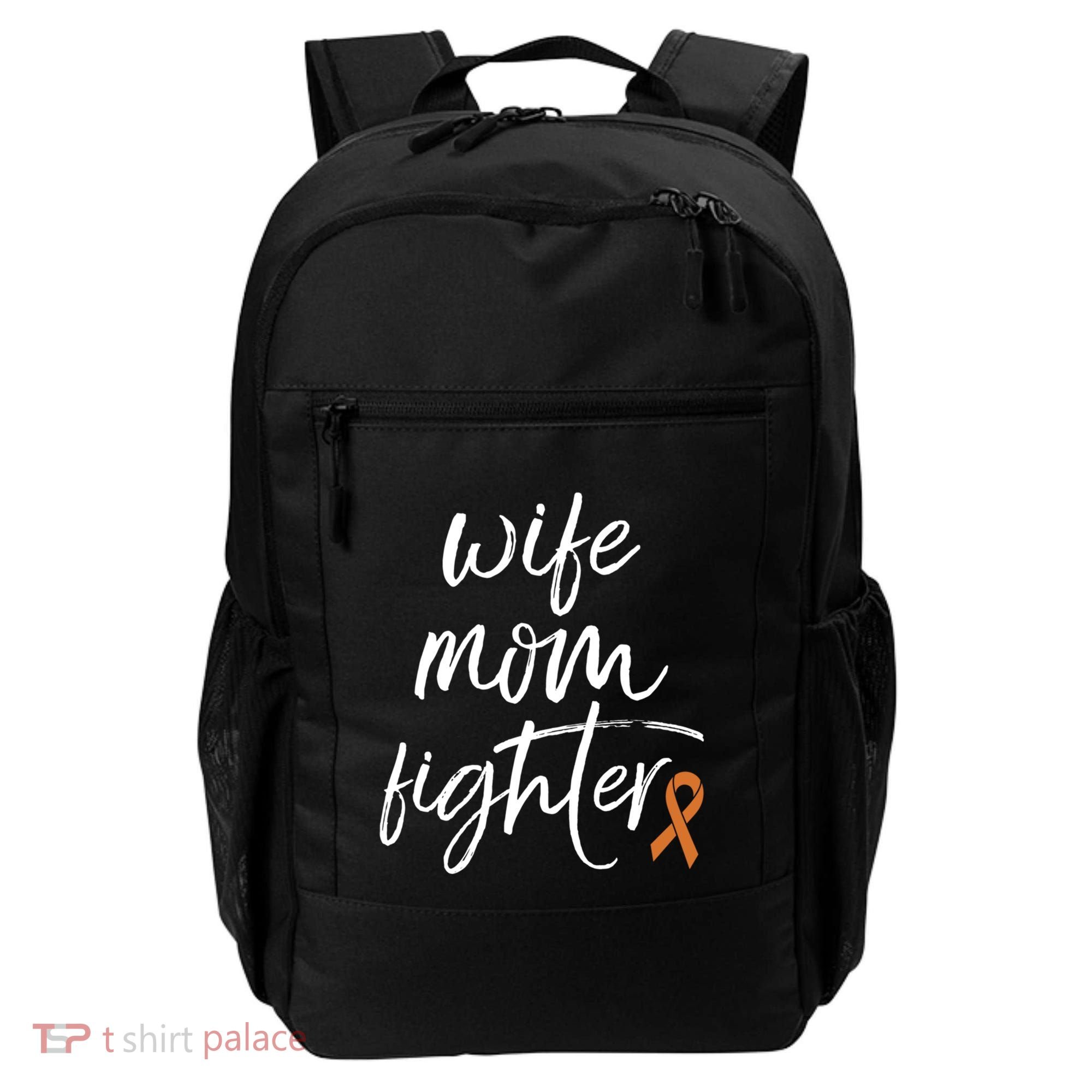 Multiple Sclerosis Awareness Orange Ribbon Wife Mom Fighter Meaningful Gift Backpack