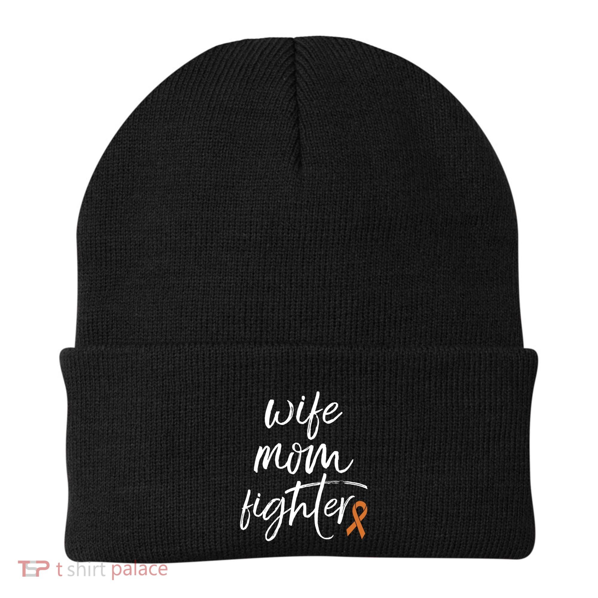 Multiple Sclerosis Awareness Orange Ribbon Wife Mom Fighter Meaningful Gift Beanie