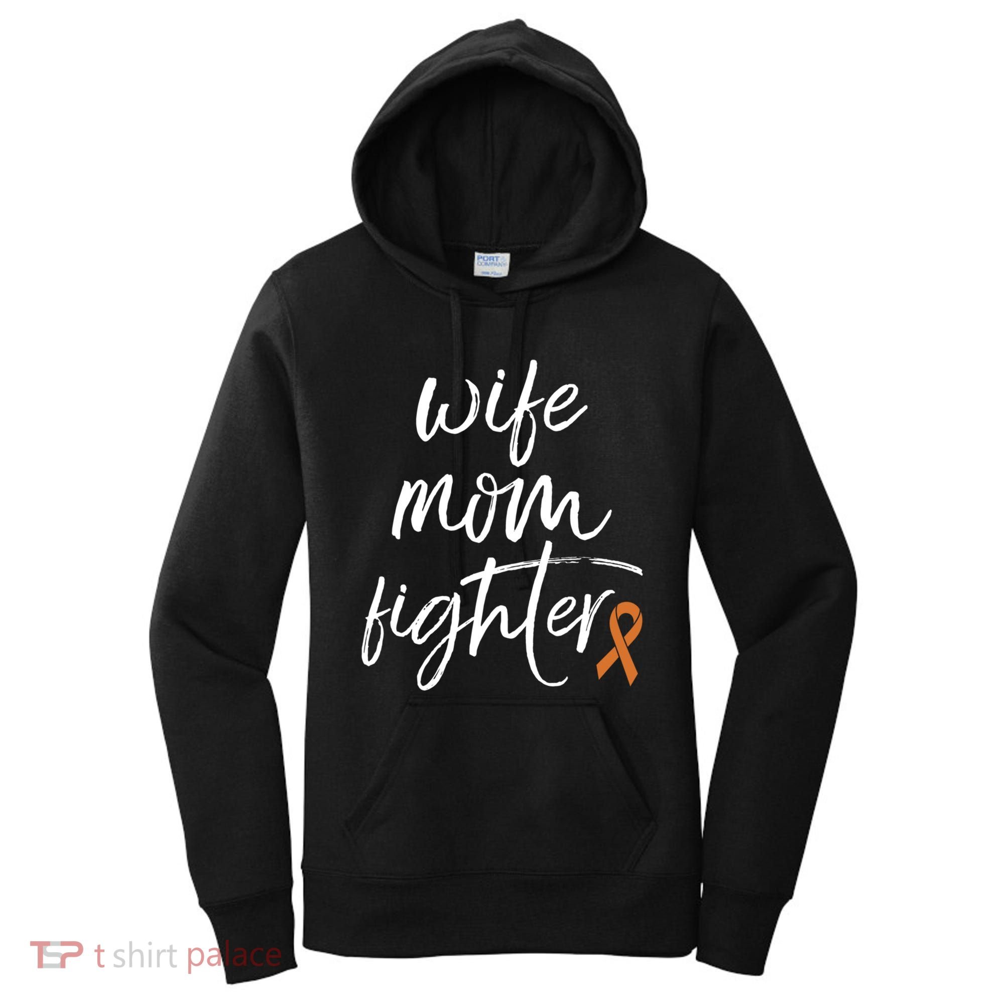Multiple Sclerosis Awareness Orange Ribbon Wife Mom Fighter Meaningful Gift Women's Hoodie