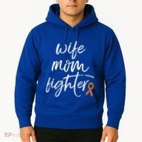 Multiple Sclerosis Awareness Orange Ribbon Wife Mom Fighter Meaningful Gift Hoodie thumb 2