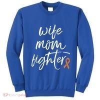 Multiple Sclerosis Awareness Orange Ribbon Wife Mom Fighter Meaningful Gift Sweatshirt thumb 0