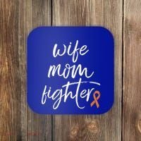 Multiple Sclerosis Awareness Orange Ribbon Wife Mom Fighter Meaningful Gift Coaster thumb 0