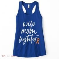 Multiple Sclerosis Awareness Orange Ribbon Wife Mom Fighter Meaningful Gift Women's Tank Top thumb 0