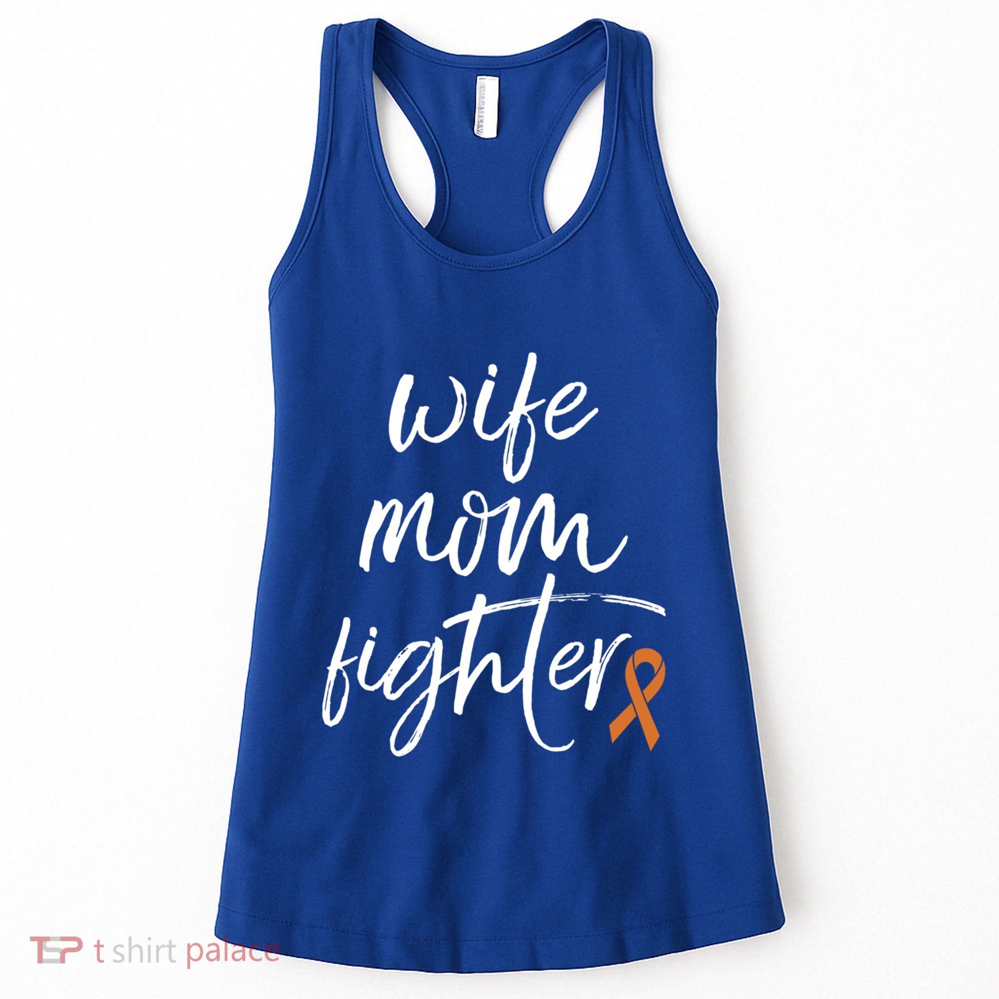 Multiple Sclerosis Awareness Orange Ribbon Wife Mom Fighter Meaningful Gift Women's Tank Top