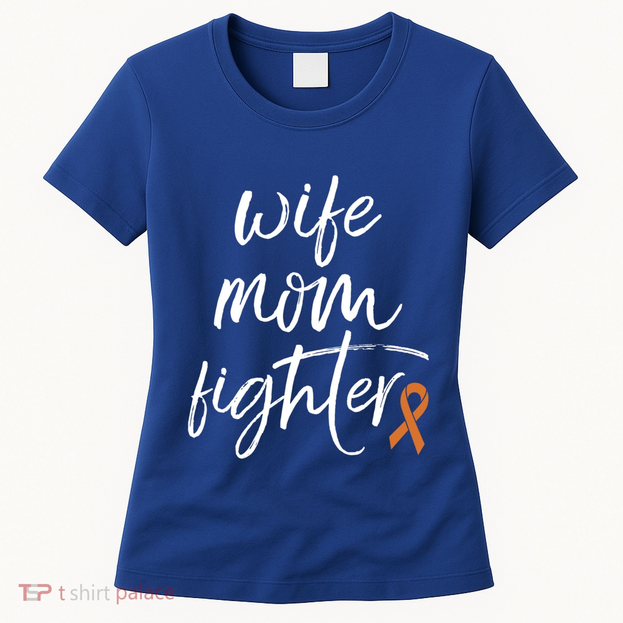 Multiple Sclerosis Awareness Orange Ribbon Wife Mom Fighter Meaningful Gift Women's T-Shirt