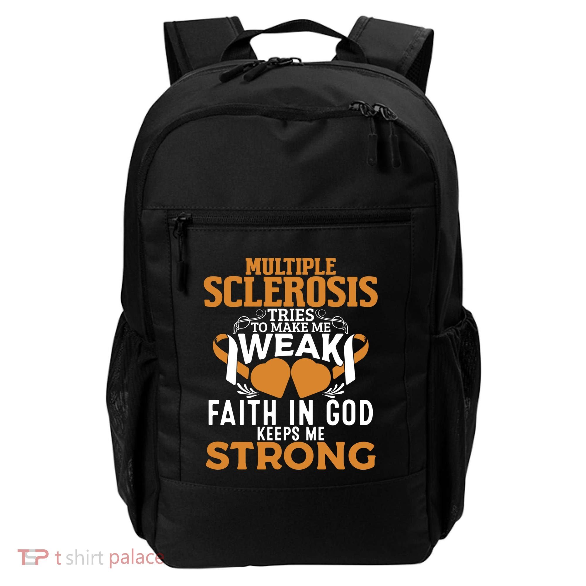 Multiple Sclerosis Awareness Orange Ribbon Funny Gift Backpack