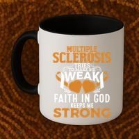 Multiple Sclerosis Awareness Orange Ribbon Funny Gift Coffee Mug thumb 2