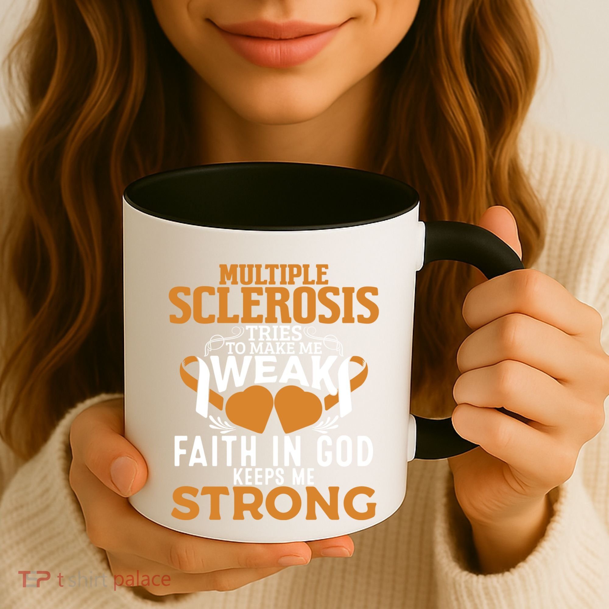 Multiple Sclerosis Awareness Orange Ribbon Funny Gift Coffee Mug