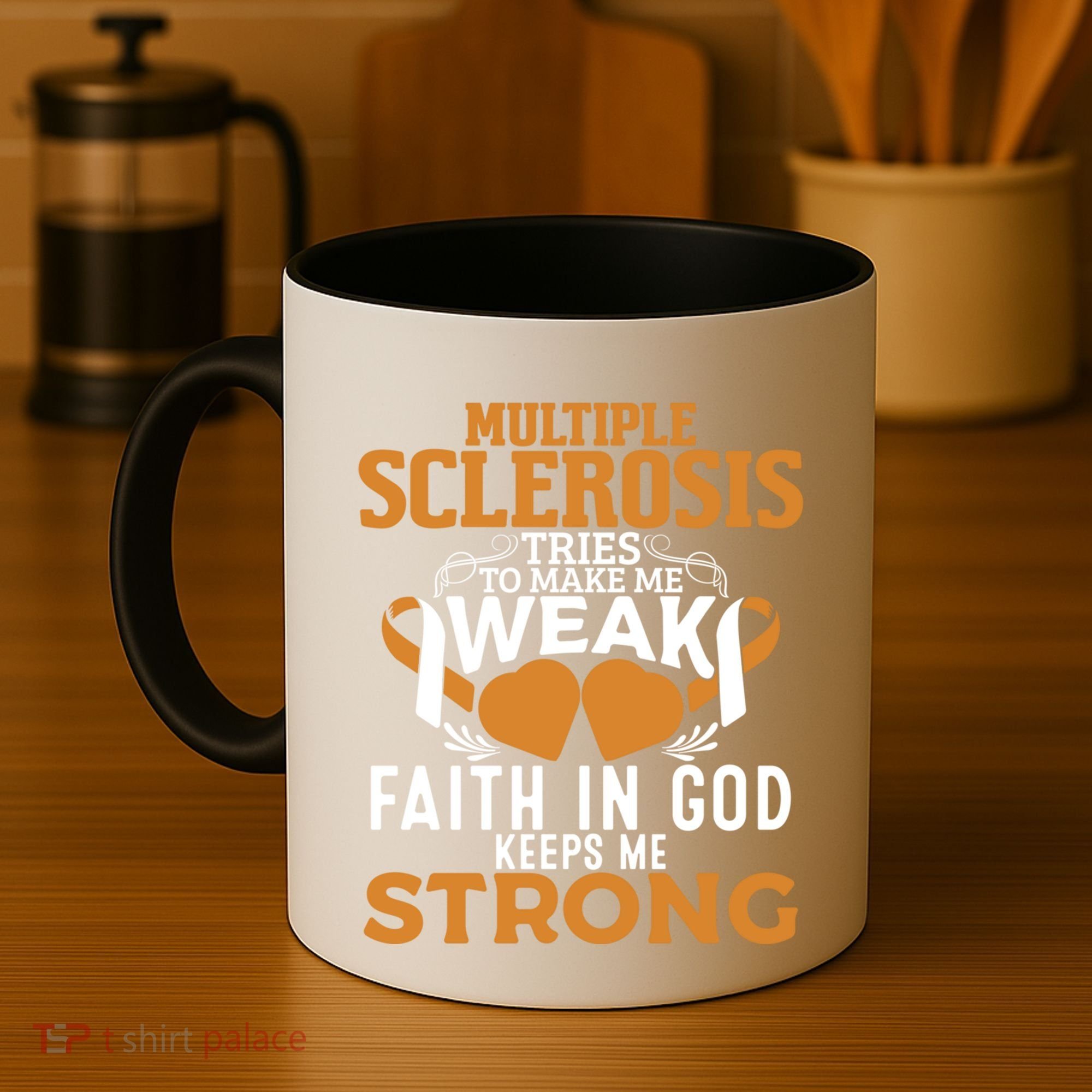 Multiple Sclerosis Awareness Orange Ribbon Funny Gift Coffee Mug