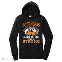 Multiple Sclerosis Awareness Orange Ribbon Funny Gift Women's Hoodie thumb 0