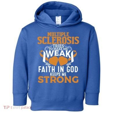 Multiple Sclerosis Awareness Orange Ribbon Funny Gift Toddler Hoodie