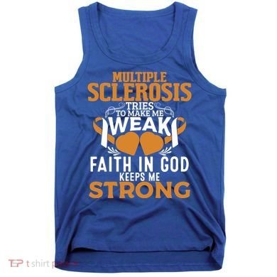 Multiple Sclerosis Awareness Orange Ribbon Funny Gift Tank Top