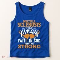 Multiple Sclerosis Awareness Orange Ribbon Funny Gift Tank Top thumb 2