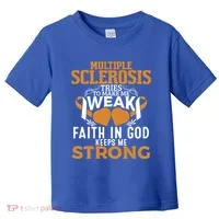 Multiple Sclerosis Awareness Orange Ribbon Funny Gift Toddler T-Shirt thumb 0