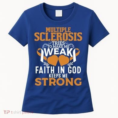 Multiple Sclerosis Awareness Orange Ribbon Funny Gift Women's T-Shirt
