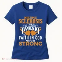 Multiple Sclerosis Awareness Orange Ribbon Funny Gift Women's T-Shirt thumb 0