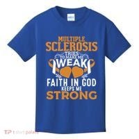 Multiple Sclerosis Awareness Orange Ribbon Funny Gift Kids T-Shirt thumb 0