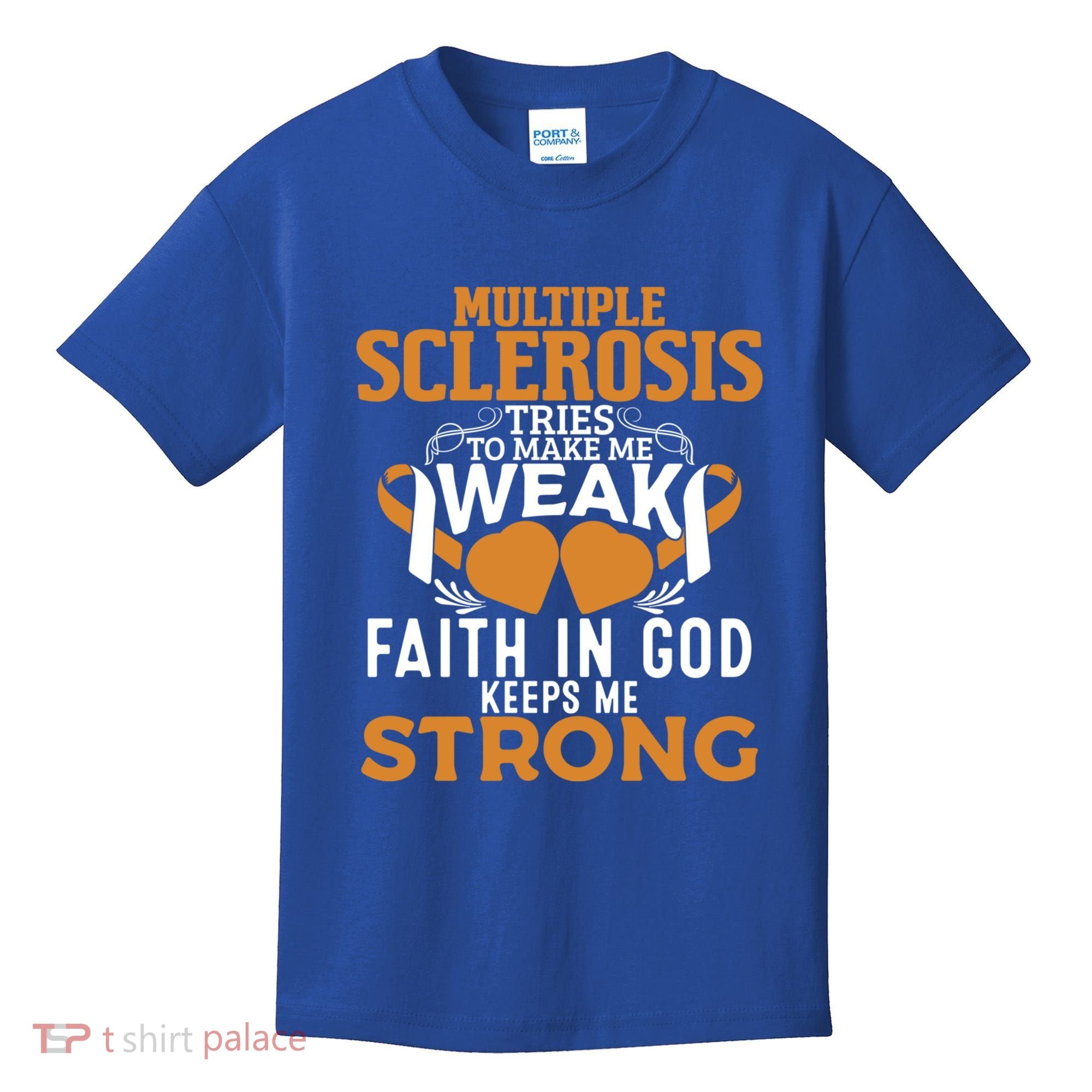 Multiple Sclerosis Awareness Orange Ribbon Funny Gift Kids T-Shirt