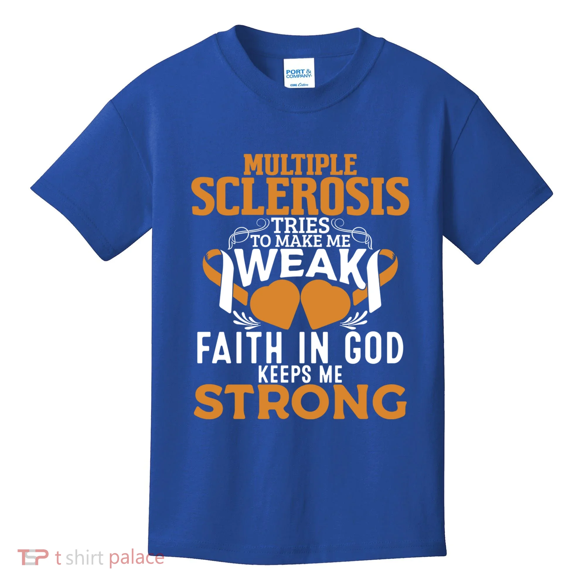 Multiple Sclerosis Awareness Orange Ribbon Funny Gift Kids T-Shirt
