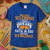 Multiple Sclerosis Awareness Orange Ribbon Funny Gift Kids T-Shirt thumb 3