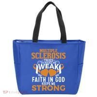 Multiple Sclerosis Awareness Orange Ribbon Funny Gift Tote Bag thumb 0
