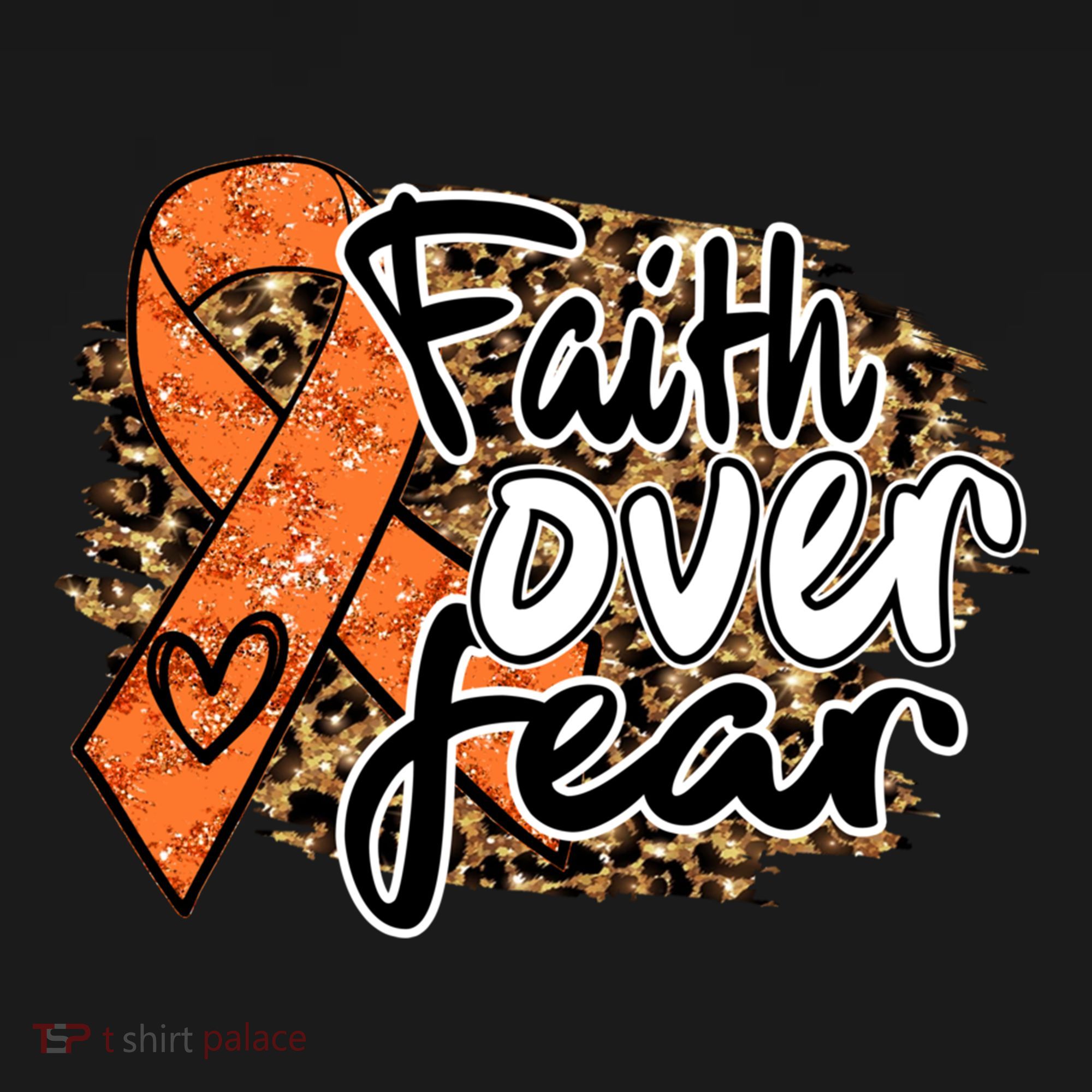 Multiple Sclerosis Awareness Ribbon Faith Over Fear Leopard Gift Bucket Hat