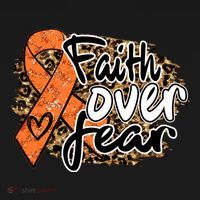 Multiple Sclerosis Awareness Ribbon Faith Over Fear Leopard Gift Women's Hoodie thumb 2