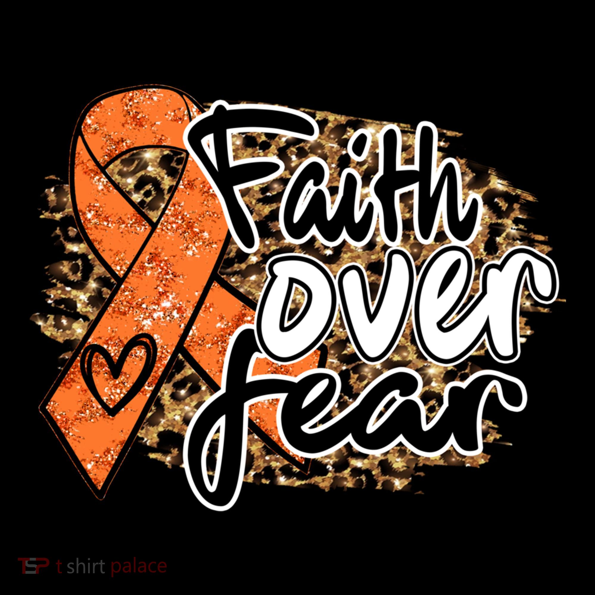 Multiple Sclerosis Awareness Ribbon Faith Over Fear Leopard Gift Women's Hoodie