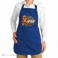 Multiple Sclerosis Awareness Ribbon Faith Over Fear Leopard Gift Apron thumb 2