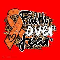 Multiple Sclerosis Awareness Ribbon Faith Over Fear Leopard Gift Santa Hat thumb 1
