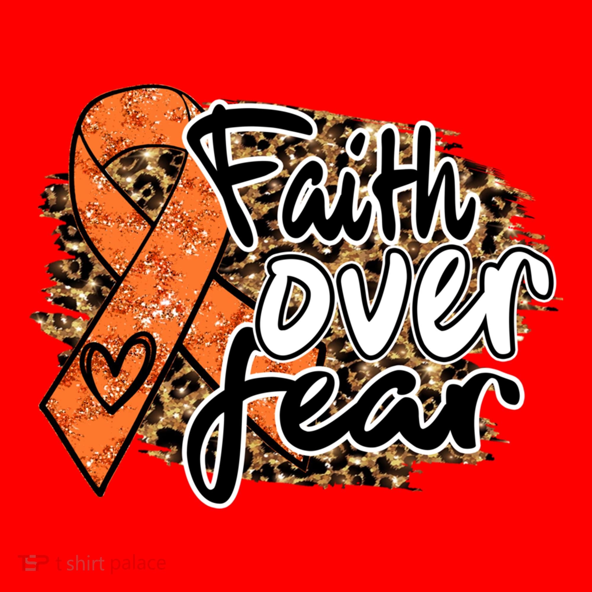 Multiple Sclerosis Awareness Ribbon Faith Over Fear Leopard Gift Santa Hat