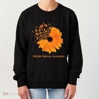 Multiple Sclerosis Awareness Ribbon Flower Ms Hope Fighter Cool Gift Women's Sweatshirt thumb 0
