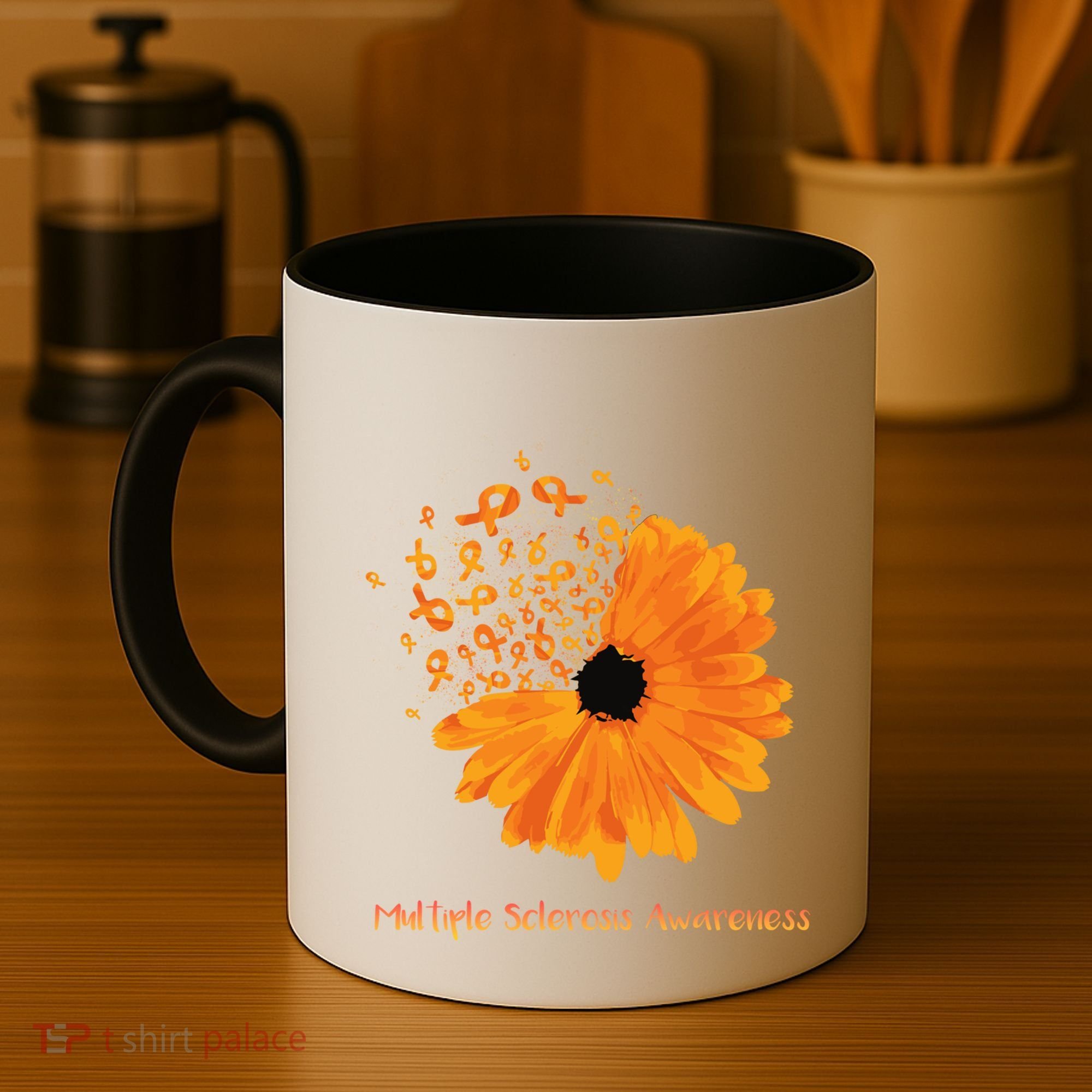 Multiple Sclerosis Awareness Ribbon Flower Ms Hope Fighter Cool Gift Coffee Mug