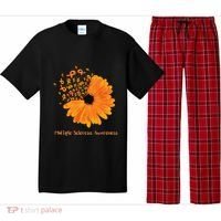Multiple Sclerosis Awareness Ribbon Flower Ms Hope Fighter Cool Gift Pajama Set thumb 0