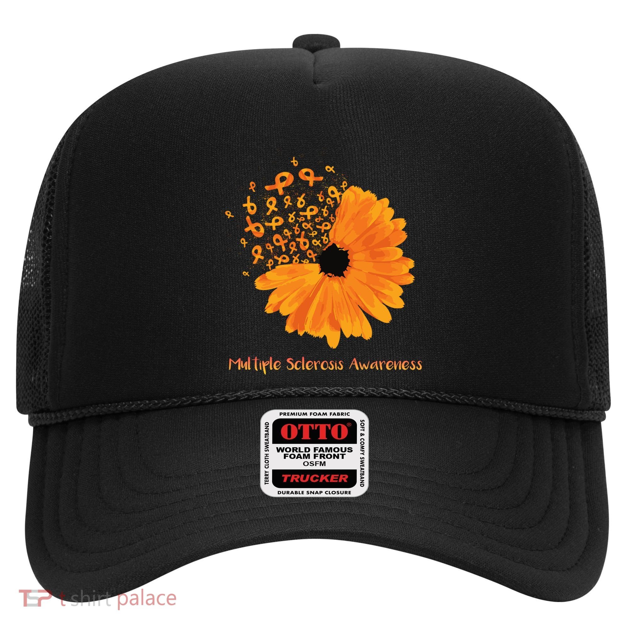 Multiple Sclerosis Awareness Ribbon Flower Ms Hope Fighter Cool Gift Hat