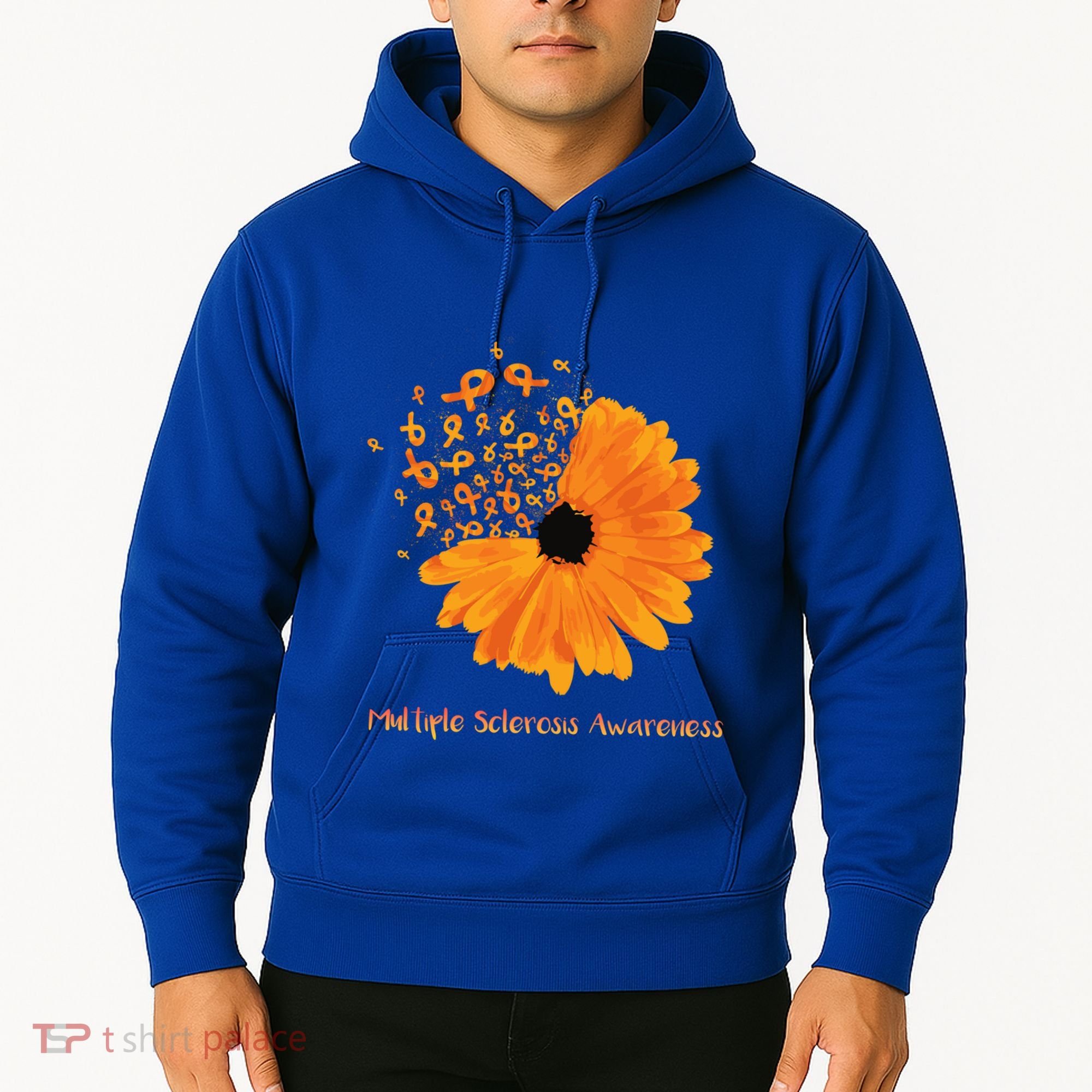 Multiple Sclerosis Awareness Ribbon Flower Ms Hope Fighter Cool Gift Hoodie