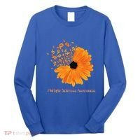 Multiple Sclerosis Awareness Ribbon Flower Ms Hope Fighter Cool Gift Long Sleeve Shirt thumb 0