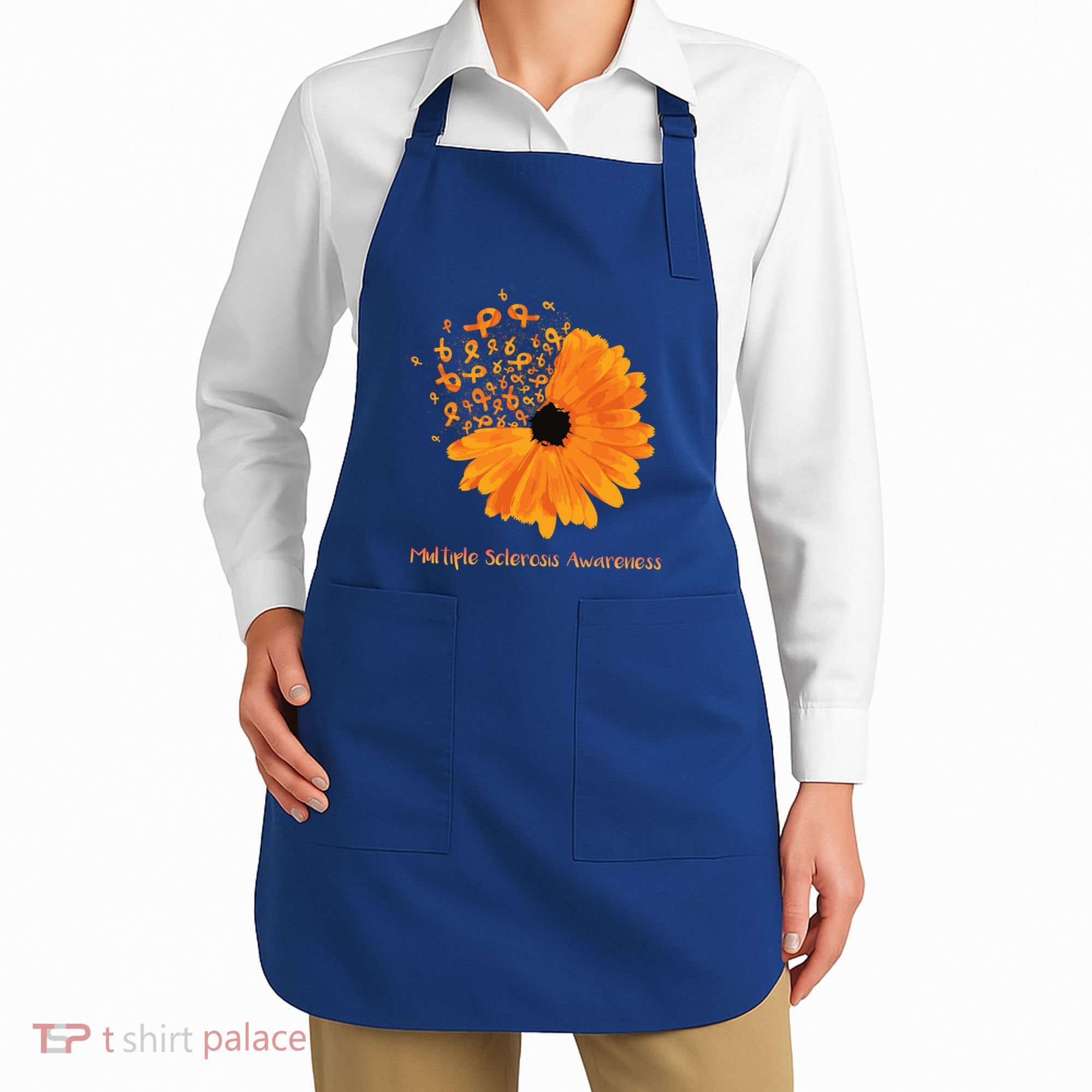 Multiple Sclerosis Awareness Ribbon Flower Ms Hope Fighter Cool Gift Apron