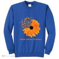 Multiple Sclerosis Awareness Ribbon Flower Ms Hope Fighter Cool Gift Sweatshirt thumb 0