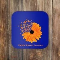 Multiple Sclerosis Awareness Ribbon Flower Ms Hope Fighter Cool Gift Coaster thumb 0