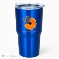 Multiple Sclerosis Awareness Ribbon Flower Ms Hope Fighter Cool Gift Tumbler thumb 0