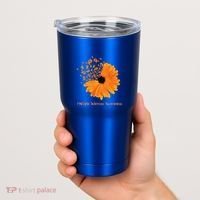 Multiple Sclerosis Awareness Ribbon Flower Ms Hope Fighter Cool Gift Tumbler thumb 2