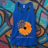 Multiple Sclerosis Awareness Ribbon Flower Ms Hope Fighter Cool Gift Women's Tank Top thumb 3