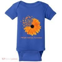 Multiple Sclerosis Awareness Ribbon Flower Ms Hope Fighter Cool Gift Baby Bodysuit thumb 0