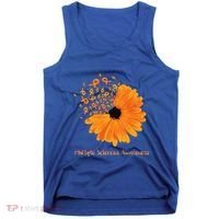 Multiple Sclerosis Awareness Ribbon Flower Ms Hope Fighter Cool Gift Tank Top thumb 0
