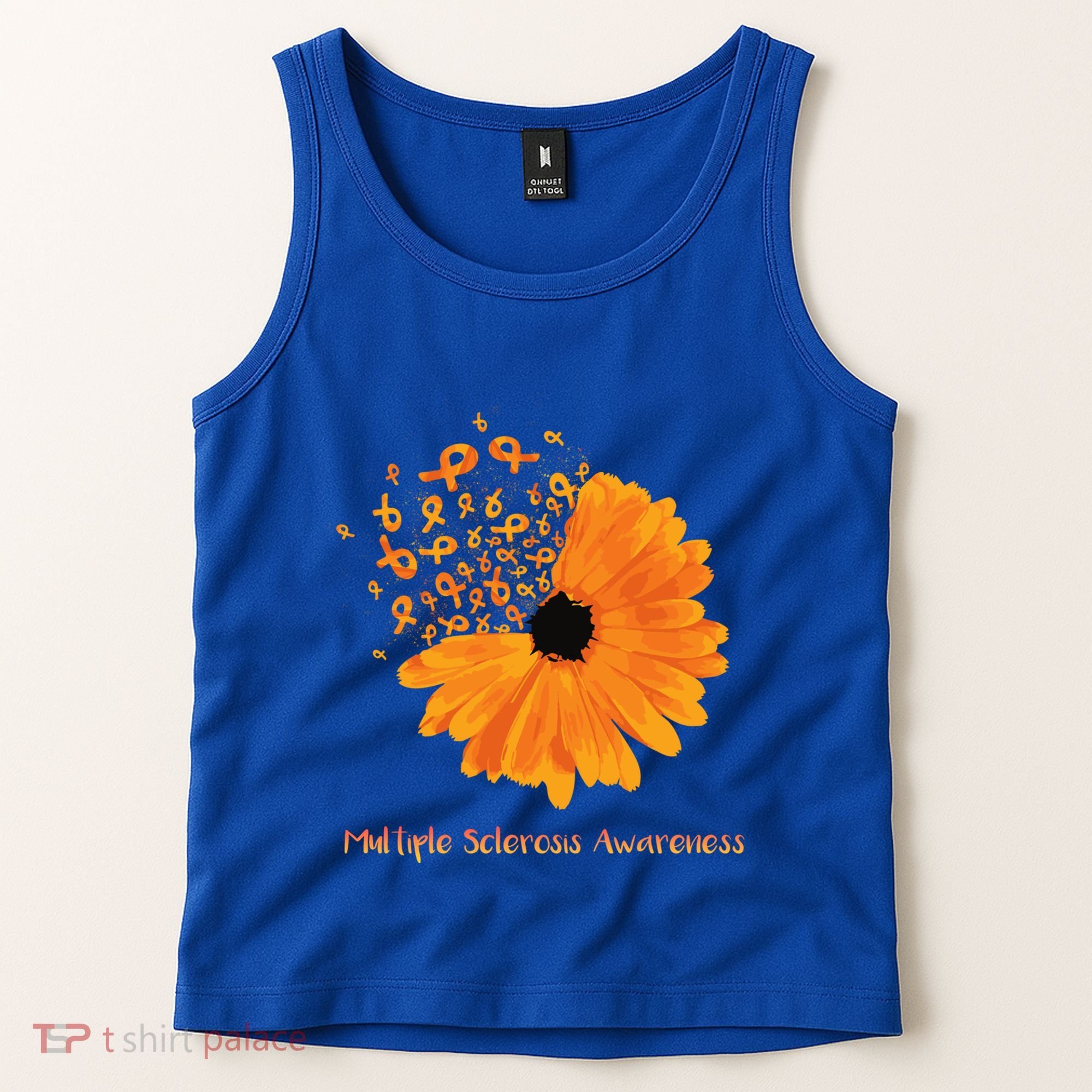 Multiple Sclerosis Awareness Ribbon Flower Ms Hope Fighter Cool Gift Tank Top