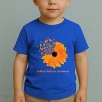 Multiple Sclerosis Awareness Ribbon Flower Ms Hope Fighter Cool Gift Toddler T-Shirt thumb 2